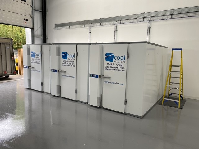 portable freezer room installed on site